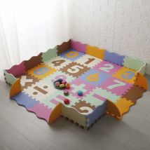 Unho - 16pz Tappeto bambini Puzzle Gioco Tappetino incastro Morbido Schiuma Gomma Eva Neonato Numeri componibile 1,4x1,4m