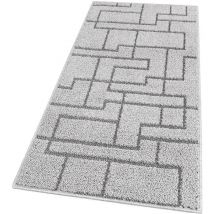 Emmevi Mv S.p.a. - Tappeto Casa Cucina 3D Tinta Unita Design Geometrico Moderno Assorbente Antiscivolo Grigio - 50x290 Cm