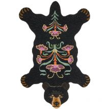 Doing Goods - Tappeto con orso di lana grande