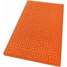 Emmevi Mv S.p.a. - Tappeto Cucina 3D Arancione 100% Made in Italy Antiscivolo Tinta Unita Lavabile Morbido Assorbente In Varie misure - 57x145 cm