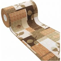 Emmevi Mv S.p.a. - Tappeto Cucina Antiscivolo Bordato Passatoia Ingresso Lavabile Fantasia Foglie 100% Made In Italy Beige - 57x190 cm