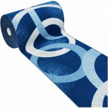 Emmevi Mv S.p.a. - Tappeto Cucina Antiscivolo Moderno Multiuso Camera Corridoio 100% Made in Italy Blu - 57x140 cm