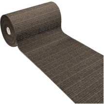 Emmevi Mv S.p.a. - Tappeto Cucina Tinta Unita Striato Bordato Assorbente Passatoia Casa Antiscivolo Marrone - 54x280 Cm