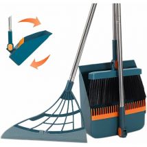 Linghhang - Scopa e paletta pieghevoli, scopa per la pulizia e paletta, con raschietto per pavimenti, set spazzola e paletta, set scopa e paletta con