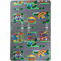 Tappeto da gioco circuito per piccole auto 100x150cm