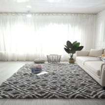 Sdlogal - Tappeto da soggiorno Shaggy 160 x 230 cm Tappeto antiscivolo in morbida fibra di polipropilene, per soggiorno, camera da letto, ragazze,