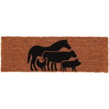 Best For Boots - Tappeto in fibra di cocco Animali della fattoria 75 x 25 cm