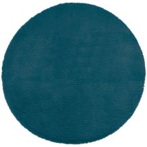 Atmosphera Créateur D'intérieur - Tappeto couka effetto pelliccia d anatra blu d80cm