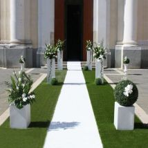 Fp-tech - tappeto nuziale bianco passatoia per matrimonio cerimonia evento chiesa 50 metri