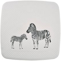 Tappeto per Doccia Zebra 54x54 cm Bianco e Nero Ridder