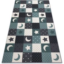 Tappeto per bambini stars stelle turchese / grigio blue 150x200 cm