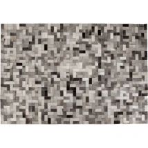 Privatefloor - Tappeto in Pelle - Preston Grigio - Pelle di vacca, Pelle - Grigio