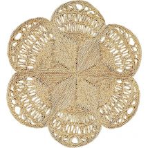 Privatefloor - Tappeto rotondo in iuta - Boho Bali - 150 cm - Niluh Naturale - Luta - Naturale