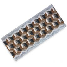 Tex Family - tappeto Runner da cucina Passatoia Antiscivolo geometrico made in Italy Cm. 50x500