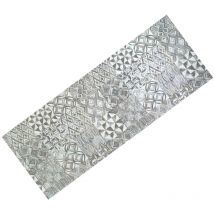 Tex Family - tappeto Runner da cucina Passatoia Antiscivolo maiolica grigio made in Italy Cm. 50x480