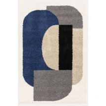 Sweeek - Tappeto shaggy per interni, motivo geometrico, multicolore