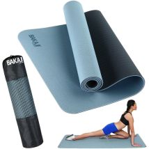 Tappetino Yoga Aerobica Pilates Tappeto Allenamento Fitness Palestra Azzurro Blu