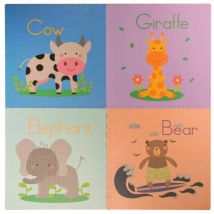 Tappeto Tappetino Mattonella Puzzle Morbido orso 60x60x1 cm Per Bambini 4 pz
