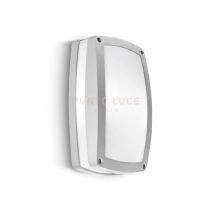 Ges301- Plafoniera 29cm Per Esterno Ip54 2 Luci Attacco E27 Colore Grigio Alluminio