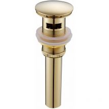 Erhope - Moderno Pop Up Retro Tappo di Scarico per Lavello Scarico Click Clack con Troppopieno Valvola di Scarico Universale per Lavabo in Ottone