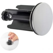 Tappo per lavabo universale ø 40 mm, tappo di scarico cromato, in ottone, con guarnizione in gomma, tappo regolabile in altezza, scarico vasca