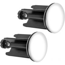 XVX - Tappo per lavandino Premium 2 pezzi Tappo di scarico per lavabo universale in acciaio inossidabile, anticalcare per lavabo e bidet, dimensioni