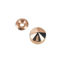 Tappo per viti qdrc da 4 a 5 mm - ottone lucido - Ø16 x 8 x 5,1 mm - 9038D16S10