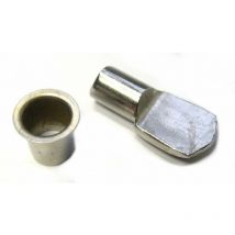 Taquet d'étagère acier tige ø 7 mm 4 taquets et 8 douilles désignation nickelé couleur Strauss Vonderweidt