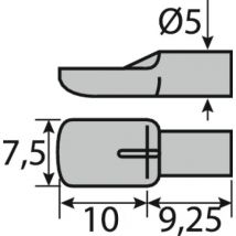 Taquet d'étagère finition laitonné diamètre 5 mm avec crantage - 100 pièces Ludmann