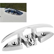 Coocheer - Taquet Pliant pour Bateau, Taquet de Quai Rabattable en Acier Inoxydable Crochet de mât de Drapeau Crochet de Longe de mât de voilier