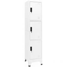 Furniture Limited - Taquilla de acero blanco 38x45x180 cm