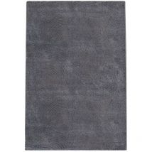 Tara - Tapis de salon à relief Arc couleur uni gris 120x160cm