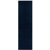 Tara - Tapis de Salon Uni Motifs Relief Chevrons (Bleu - 80x300cm)