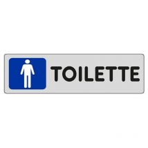 Targa cartello targhetta adesiva toilette uomo 150x50 bagno uomini wc segnaletic