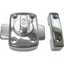 Targette bouton tournant zamac 40 l mm chromé finition Strauss Vonderweidt