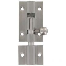 Targette inox - Décor : Satiné - Epaisseur : 1,5 mm - Hauteur : 31 mm - Longueur : 50 mm - Matériau : Inox 304 - ITAR