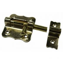 Targette pêne rond 45 l mm laitonné finition