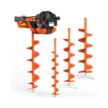 Tarière thermique Fuxtec FX-EB152 avec mèches 100, 150 et 200 mm