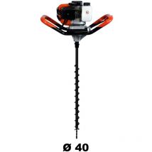 Tarière thermique 52 cm3, 3 cv + mèche 40 mm