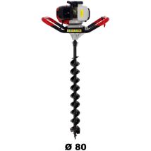 Suricut - Tarière Thermique Semi-professionnelle 62 Cm3 + Mèche 80 Mm
