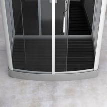 Tarima de madera compuesta gris para cabina rectangular - Dim. 104 x 74 cm