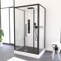 Tarima de madera compuesta gris para cabina rectangular - Dimensiones 108.5 x 75 x 3.2 cm