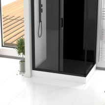 Aurlane - Tarima de madera compuesta gris para cabina rectangular - Dimensiones 96.5 x 65 x 3.2 cm