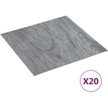 Torana - Tarimas de suelo autoadhesivas 20 uds pvc gris claro 1,86 m²