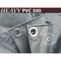 Tarpaulin 8x14 m, PVC 500 g/m², Grey