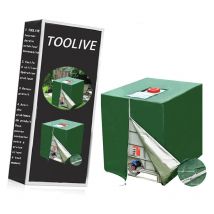 Toolive - Tarpaulin for 1000L ibc Water Tank Cover, 420D Water Resistant Tank Cover, Dustproof Anti-UV Water Tank Cover with Zip, 120 x 110 x 116 cm