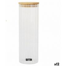 Quttin - Tarro de Cristal Transparente 9 x 27 cm 1,4 l (12 Unidades)