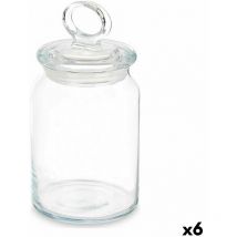 Pasabahce - Tarro kitchen 860 ml 9,8 x 19,3 x 9,8 cm transparente silicona vidrio (6 unidades)