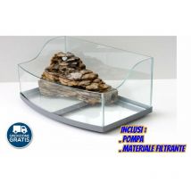 Tartarughiera image 45 vetro curvo con pompa materiale e filtr