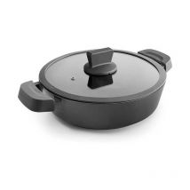 Lacor - Tarteform mit Titanium Pro Deckel mit Antihaftbeschichtung, Aluminium, 5,7 Liter - 32 cm